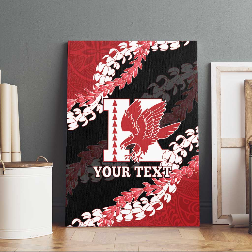 Personalized Kalani Hawaii High School Canvas Wall Art Puakenikeni Lei Hawaiian Pattern LT14 - Polynesian Pride