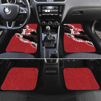 Personalized Kalani Hawaii High School Car Mats Puakenikeni Lei Hawaiian Pattern LT14 Set 4pcs Red - Polynesian Pride