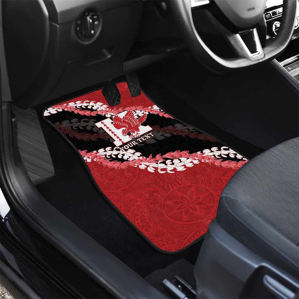Personalized Kalani Hawaii High School Car Mats Puakenikeni Lei Hawaiian Pattern LT14 - Polynesian Pride