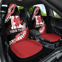 Personalized Kalani Hawaii High School Car Seat Cover Puakenikeni Lei Hawaiian Pattern LT14 One Size Red - Polynesian Pride
