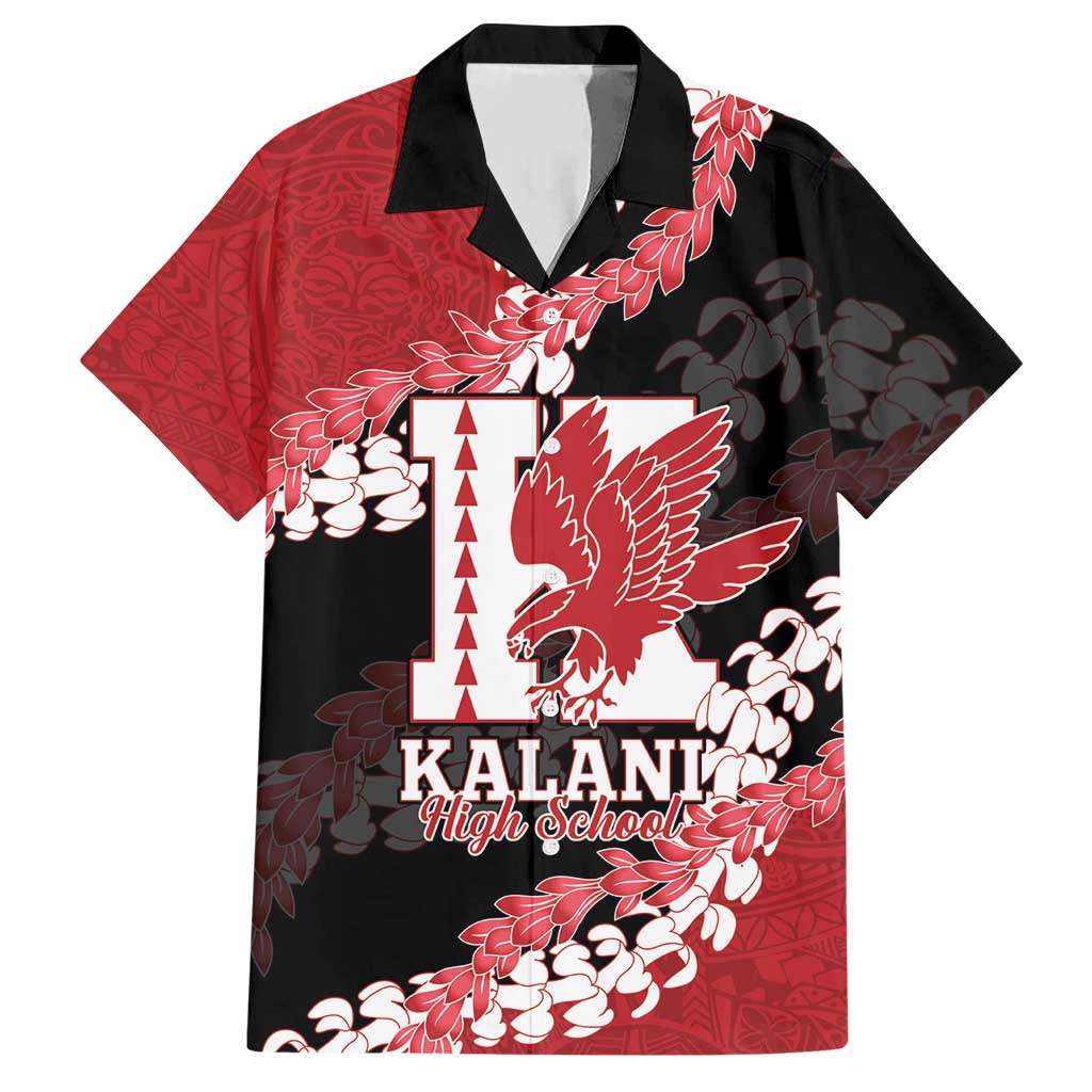 Personalized Kalani Hawaii High School Hawaiian Shirt Puakenikeni Lei Hawaiian Pattern LT14 Red - Polynesian Pride