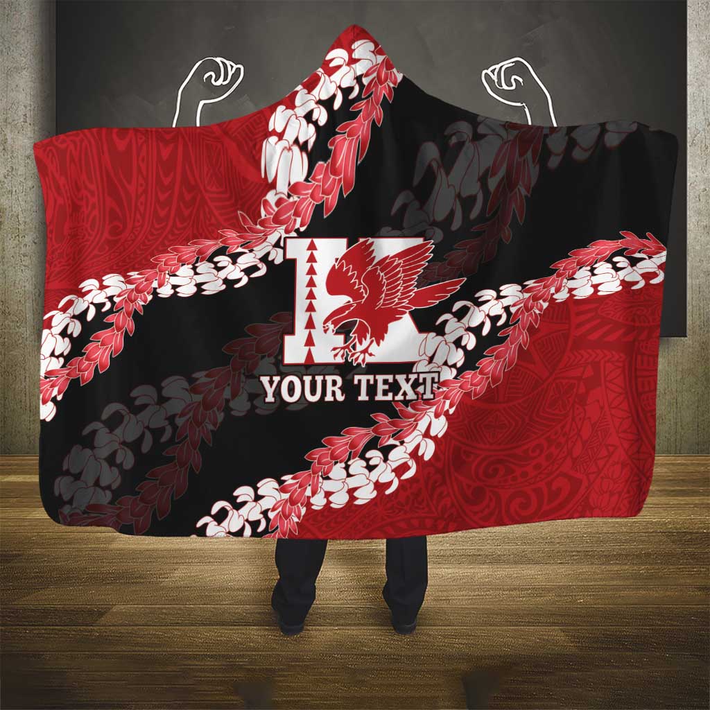 Personalized Kalani Hawaii High School Hooded Blanket Puakenikeni Lei Hawaiian Pattern LT14 - Polynesian Pride