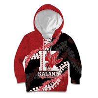 Personalized Kalani Hawaii High School Kid Hoodie Puakenikeni Lei Hawaiian Pattern LT14 Hoodie Red - Polynesian Pride