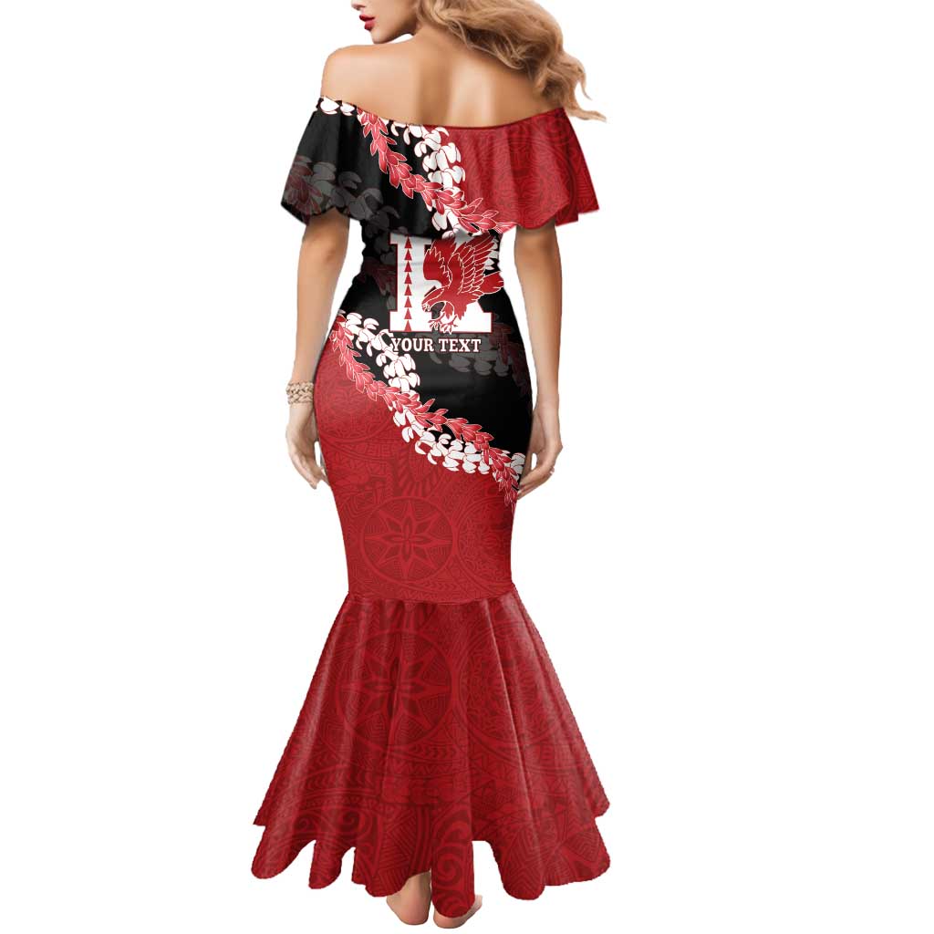 Personalized Kalani Hawaii High School Mermaid Dress Puakenikeni Lei Hawaiian Pattern LT14 - Polynesian Pride