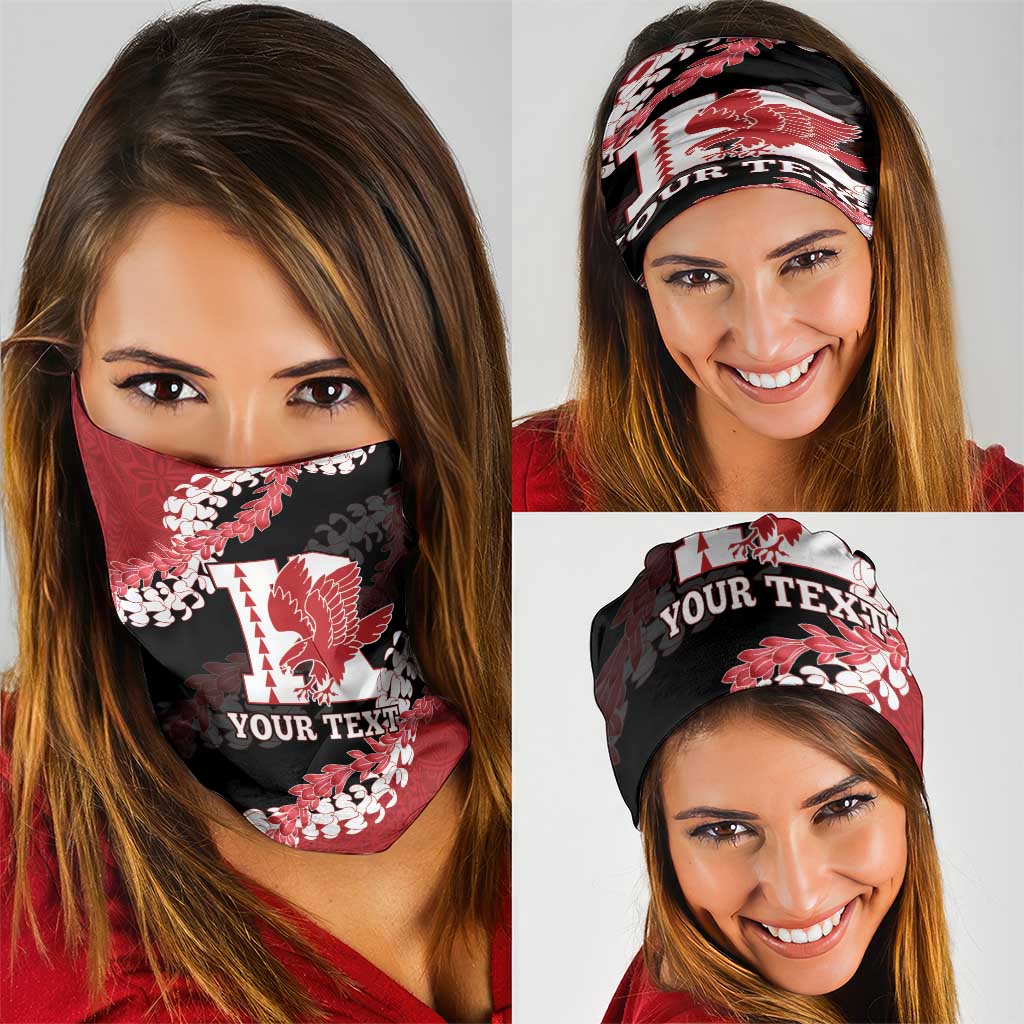Personalized Kalani Hawaii High School Neck Gaiter Puakenikeni Lei Hawaiian Pattern LT14 - Polynesian Pride