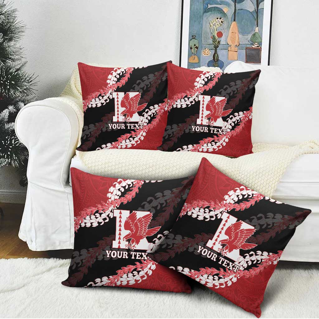 Personalized Kalani Hawaii High School Pillow Cover Puakenikeni Lei Hawaiian Pattern LT14 - Polynesian Pride