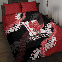 Personalized Kalani Hawaii High School Quilt Bed Set Puakenikeni Lei Hawaiian Pattern LT14 Red - Polynesian Pride