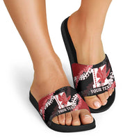 Personalized Kalani Hawaii High School Slide Sandals Puakenikeni Lei Hawaiian Pattern LT14 - Polynesian Pride