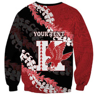 Personalized Kalani Hawaii High School Sweatshirt Puakenikeni Lei Hawaiian Pattern LT14 - Polynesian Pride