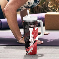 Personalized Kalani Hawaii High School Tumbler With Handle Puakenikeni Lei Hawaiian Pattern LT14 - Polynesian Pride