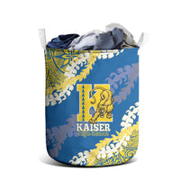Kaiser Hawaii High School Laundry Basket Puakenikeni Lei Hawaiian Pattern LT14 - Polynesian Pride
