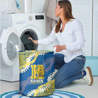 Kaiser Hawaii High School Laundry Basket Puakenikeni Lei Hawaiian Pattern LT14 - Polynesian Pride