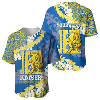 Personalized Kaiser Hawaii High School Baseball Jersey Puakenikeni Lei Hawaiian Pattern LT14 - Polynesian Pride