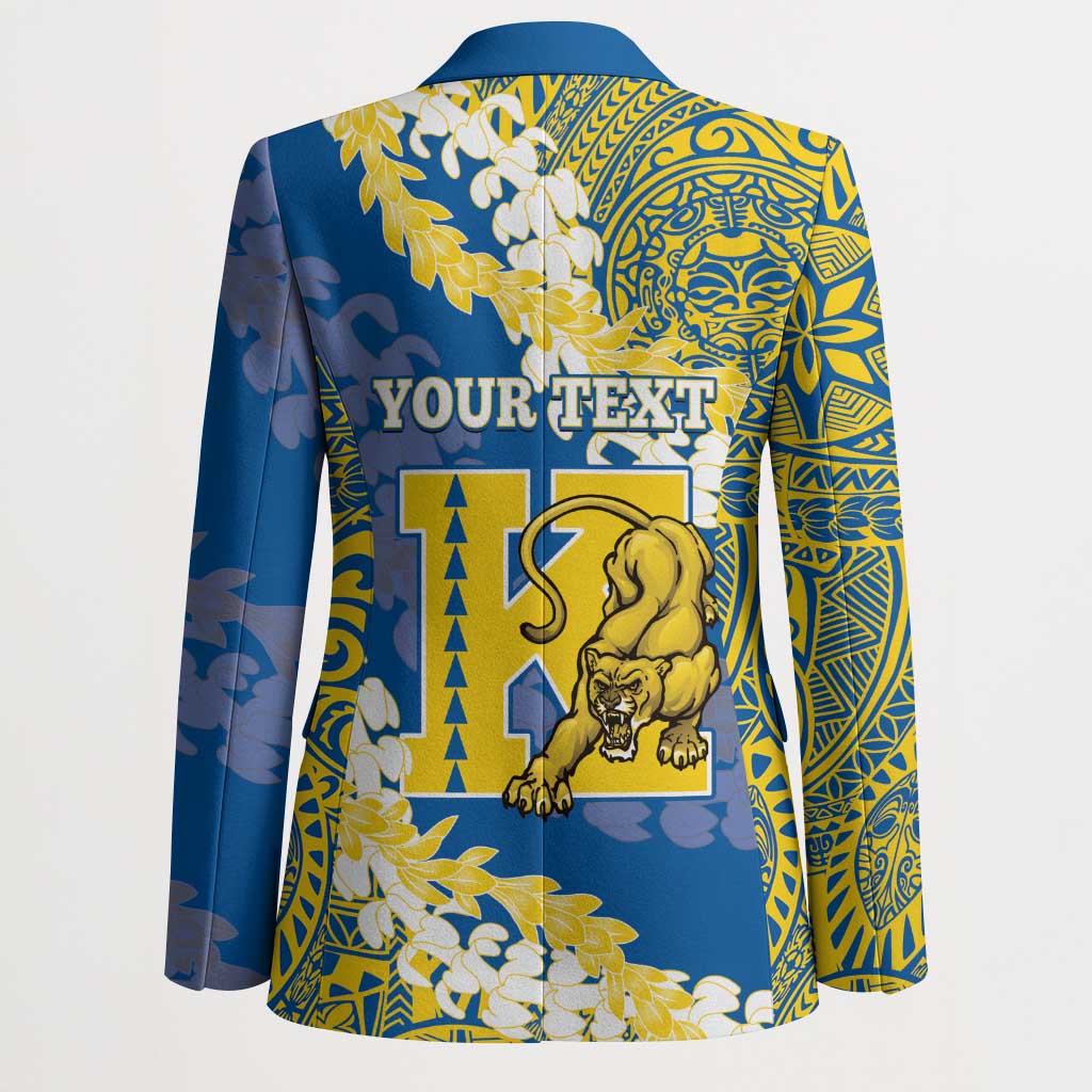 Personalized Kaiser Hawaii High School Blazer Puakenikeni Lei Hawaiian Pattern LT14 - Polynesian Pride