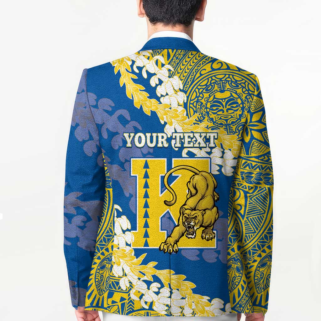 Personalized Kaiser Hawaii High School Blazer Puakenikeni Lei Hawaiian Pattern LT14 - Polynesian Pride