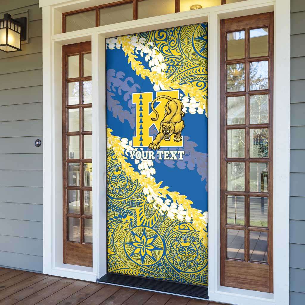 Personalized Kaiser Hawaii High School Door Cover Puakenikeni Lei Hawaiian Pattern LT14 - Polynesian Pride