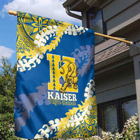 Kaiser Hawaii High School Garden Flag Puakenikeni Lei Hawaiian Pattern LT14 - Polynesian Pride