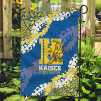 Kaiser Hawaii High School Garden Flag Puakenikeni Lei Hawaiian Pattern LT14 Garden Flag Blue - Polynesian Pride