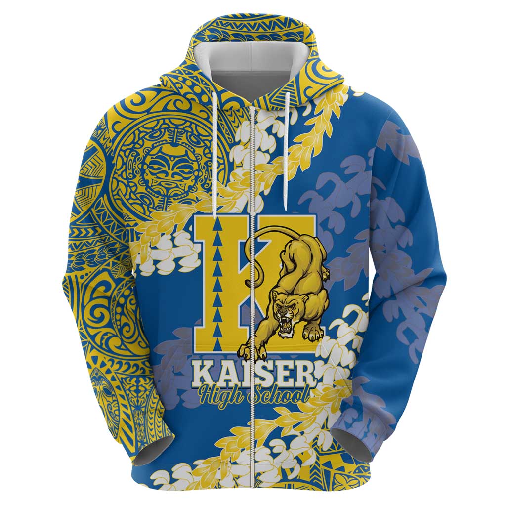 Personalized Kaiser Hawaii High School Hoodie Puakenikeni Lei Hawaiian Pattern LT14 - Polynesian Pride