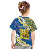 Personalized Kaiser Hawaii High School Kid T Shirt Puakenikeni Lei Hawaiian Pattern LT14 - Polynesian Pride