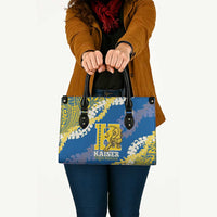 Kaiser Hawaii High School Leather Bag Puakenikeni Lei Hawaiian Pattern LT14 - Polynesian Pride