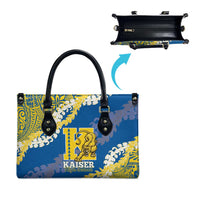 Kaiser Hawaii High School Leather Bag Puakenikeni Lei Hawaiian Pattern LT14 - Polynesian Pride