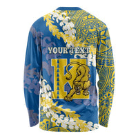 Personalized Kaiser Hawaii High School Long Sleeve Shirt Puakenikeni Lei Hawaiian Pattern LT14 - Polynesian Pride