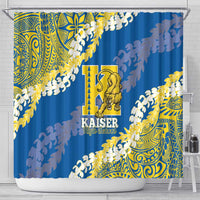 Kaiser Hawaii High School Shower Curtain Puakenikeni Lei Hawaiian Pattern LT14 - Polynesian Pride