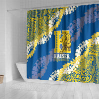 Kaiser Hawaii High School Shower Curtain Puakenikeni Lei Hawaiian Pattern LT14 - Polynesian Pride