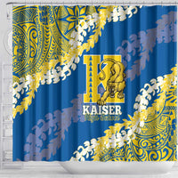 Kaiser Hawaii High School Shower Curtain Puakenikeni Lei Hawaiian Pattern LT14 - Polynesian Pride
