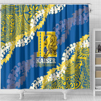 Kaiser Hawaii High School Shower Curtain Puakenikeni Lei Hawaiian Pattern LT14 - Polynesian Pride