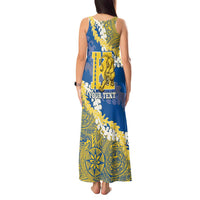 Personalized Kaiser Hawaii High School Tank Maxi Dress Puakenikeni Lei Hawaiian Pattern LT14 - Polynesian Pride