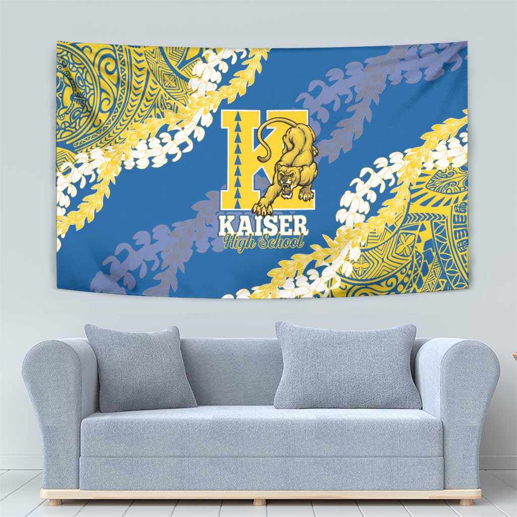 Kaiser Hawaii High School Tapestry Puakenikeni Lei Hawaiian Pattern LT14 - Polynesian Pride