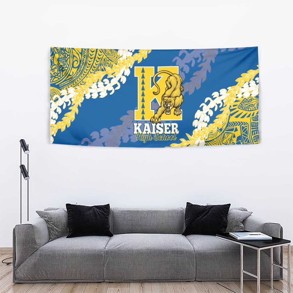 Kaiser Hawaii High School Tapestry Puakenikeni Lei Hawaiian Pattern LT14 - Polynesian Pride