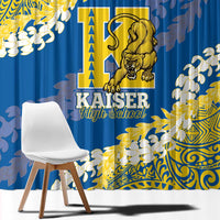 Kaiser Hawaii High School Window Curtain Puakenikeni Lei Hawaiian Pattern LT14 - Polynesian Pride