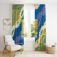 Kaiser Hawaii High School Window Curtain Puakenikeni Lei Hawaiian Pattern LT14 - Polynesian Pride