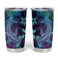 Purple Paradise Hawaiian Tribal Hammerhead Shark Tumbler Cup LT14 Purple - Polynesian Pride