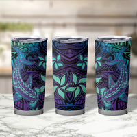 Purple Paradise Hawaiian Tribal Hammerhead Shark Tumbler Cup LT14 - Polynesian Pride