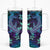 Purple Paradise Hawaiian Tribal Hammerhead Shark Tumbler With Handle