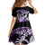 Purple Polynesian Family Matching Off Shoulder Short Dress and Hawaiian Shirt Hammerhead Shark Tattoo Royal Plumeria Gradient Vibes LT14 - Polynesian Pride