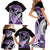 Purple Polynesian Family Matching Short Sleeve Bodycon Dress and Hawaiian Shirt Hammerhead Shark Tattoo Royal Plumeria Gradient Vibes LT14 - Polynesian Pride