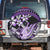 Purple Polynesian Spare Tire Cover Hammerhead Shark Tattoo Royal Plumeria Gradient Vibes LT14 Purple - Polynesian Pride