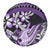 Purple Polynesian Spare Tire Cover Hammerhead Shark Tattoo Royal Plumeria Gradient Vibes LT14 - Polynesian Pride