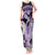 Purple Polynesian Tank Maxi Dress Hammerhead Shark Tattoo Royal Plumeria Gradient Vibes LT14 Women Purple - Polynesian Pride