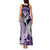 Purple Polynesian Tank Maxi Dress Hammerhead Shark Tattoo Royal Plumeria Gradient Vibes LT14 - Polynesian Pride