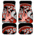 Red Polynesian Car Mats Hammerhead Shark Tattoo Royal Plumeria Gradient Vibes LT14 Red - Polynesian Pride