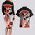 Red Polynesian Couples Matching Long Sleeve Bodycon Dress and Hawaiian Shirt Hammerhead Shark Tattoo Royal Plumeria Gradient Vibes LT14 - Polynesian Pride