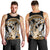 Gold Polynesian Hammerhead Shark Tattoo Men Tank Top Royal Plumeria Gradient Vibes LT14 - Polynesian Pride