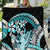 Turquoise Polynesian Hammerhead Shark Tattoo Quilt Royal Plumeria Gradient Vibes LT14 Turquoise - Polynesian Pride