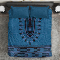 Blue African Dashiki With Fijian Tapa Pattern Bedding Set LT14 Blue - Polynesian Pride